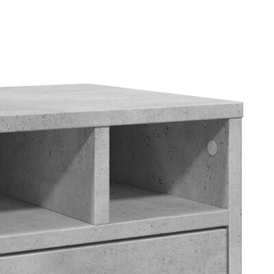 vidaXL Stojalo za tiskalnik betonsko siva 40x32x22,5 cm inženirski les
