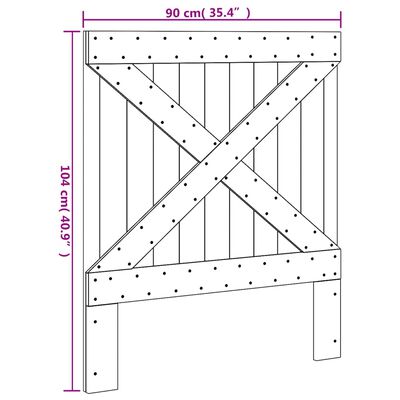 vidaXL Vzglavje 90x104 cm trdna borovina