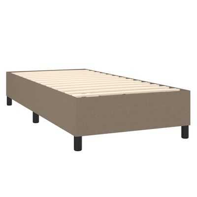 vidaXL Box spring postelja z vzmetnico taupe 90x190 cm blago