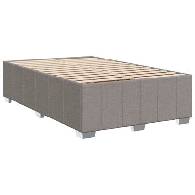 vidaXL Box spring postelja z vzmetnico taupe 120x200 cm blago