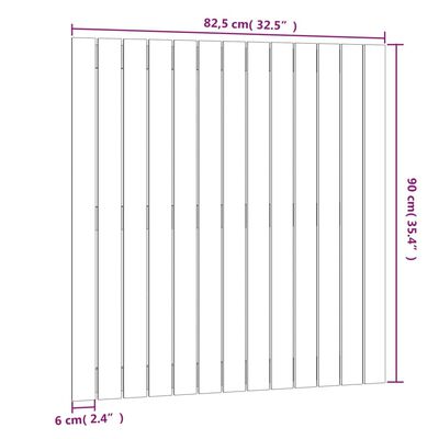 vidaXL Stensko posteljno vzglavje medeno rjavo 82,5x3x90 cm borovina