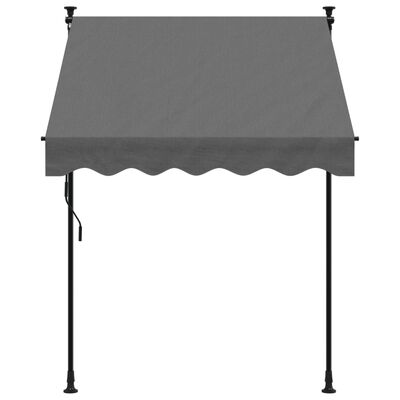 vidaXL Zložljiva tenda antracit 150x150 cm tkanina in jeklo