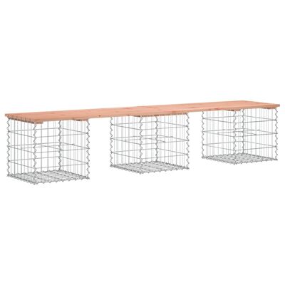 vidaXL Vrtna klop gabion 203x44x42 cm trden les douglas