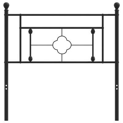 vidaXL Kovinsko posteljno vzglavje črno 100 cm