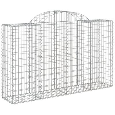 vidaXL Obokane gabion košare 3 kosi 200x50x120/140 cm pocinkano železo