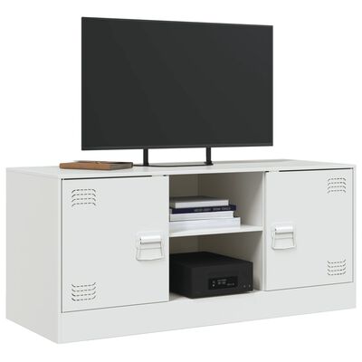 vidaXL TV omarica bela 99x39x44 cm jeklo