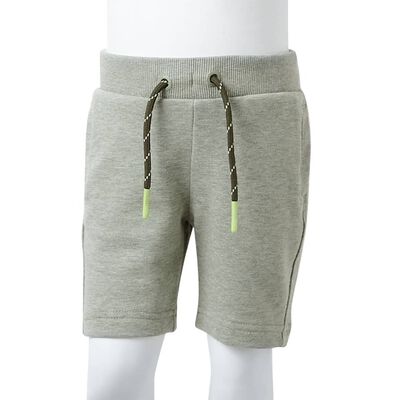Otroške kratke hlače z vrvico svetla kaki melange 92