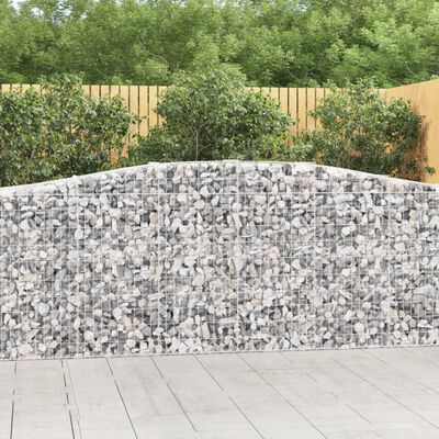 vidaXL Obokane gabion košare 5 kosi 400x50x100/120cm pocinkano železo