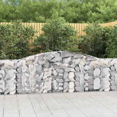 vidaXL Obokane gabion košare 5 kosov 400x30x100/120cm pocinkano železo