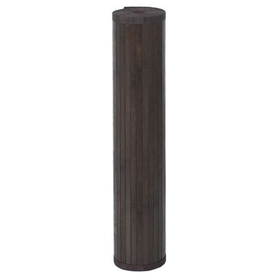 vidaXL Preproga kvadratna temno rjava 100x100 cm bambus