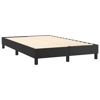 vidaXL Box spring postelja z vzmetnico črna 120x200 cm umetno usnje