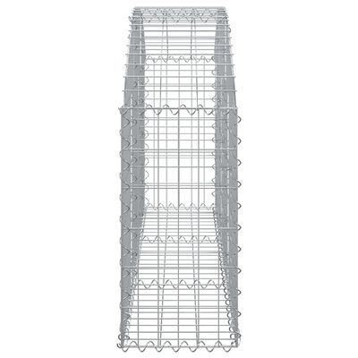 vidaXL Obokana gabionska košara 150x30x60/80 cm pocinkano železo