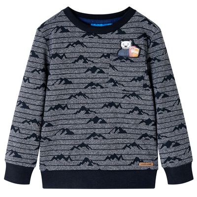Otroški pulover mornarsko modra melange 140