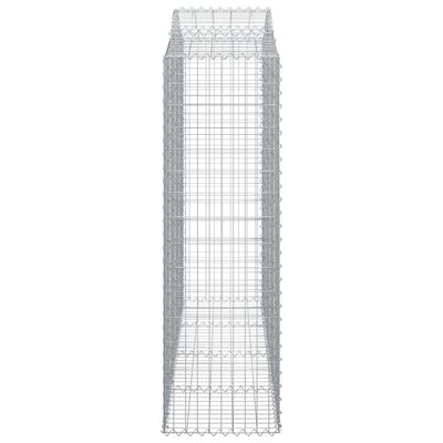 vidaXL Obokane gabion košare 14kosi 200x50x160/180 cm pocinkano železo