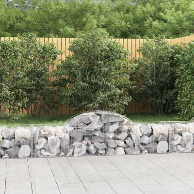 vidaXL Obokane gabion košare 9 kosov 200x50x40/60 cm pocinkano železo