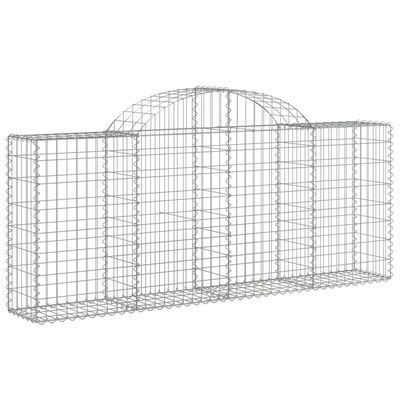 vidaXL Obokane gabion košare 6 kosov 200x30x80/100 cm pocinkano železo