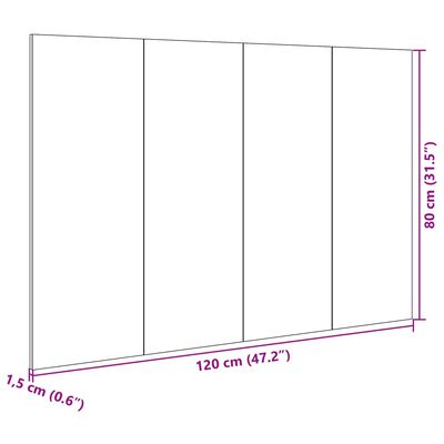 vidaXL Posteljno vzglavje z omaricami siva sonoma 120 cm inž. les