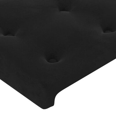 vidaXL LED posteljno vzglavje črno 90x5x78/88 cm žamet