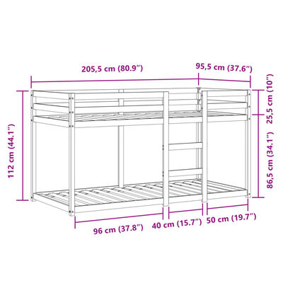 vidaXL Pograd z zavesami roza 90x200 cm trdna borovina