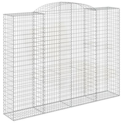 vidaXL Obokane gabion košare 4 kosa 300x50x220/240 cm pocinkano železo