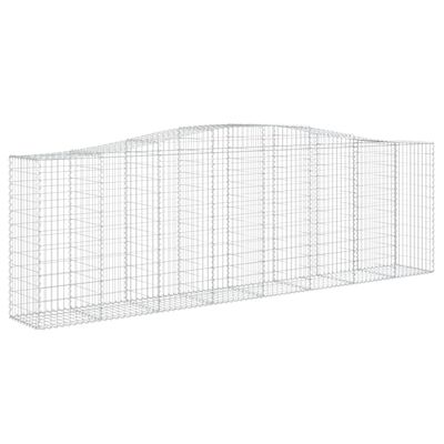 vidaXL Obokane gabion košare 3 kosi 400x50x120/140 cm pocinkano železo