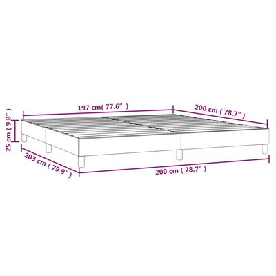 vidaXL Posteljni okvir rjav 200x200 cm umetno usnje