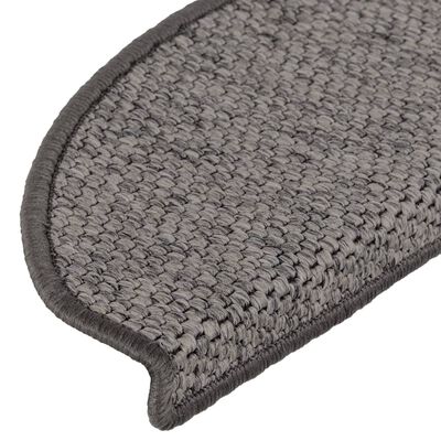 vidaXL Samolepilne preproge za stopnice sisal 15 kosov 65x21x4 cm