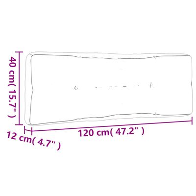 vidaXL Blazina za kavč iz palet kraljevsko modra 120x40x12 cm