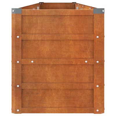 vidaXL Vrtna visoka greda rusty 320x40x45 cm corten jeklo