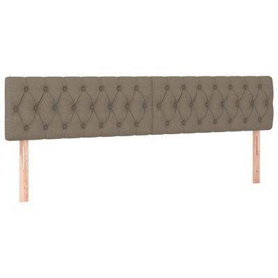 vidaXL Box spring postelja z vzmetnico taupe 200x200 cm blago