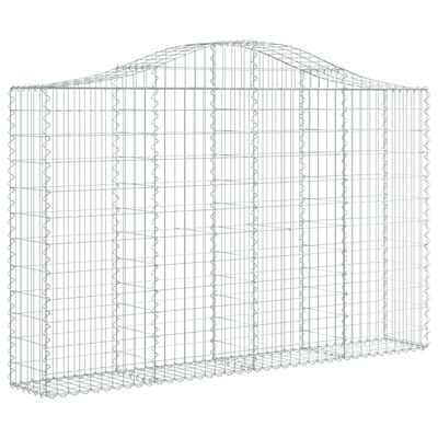 vidaXL Obokane gabion košare 8 kosov 200x30x120/140cm pocinkano železo