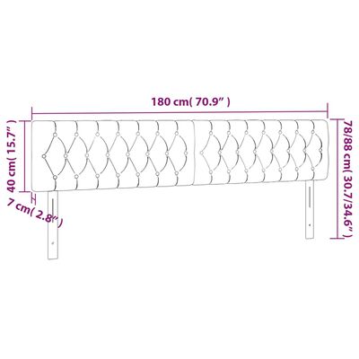 vidaXL Posteljno vzglavje 2 kosa roza 90x7x78/88 cm žamet