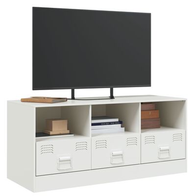 vidaXL TV omarica bela 99x39x44 cm jeklo