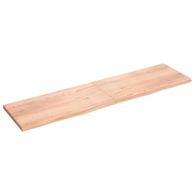 vidaXL Kopalniški pult svetlo rjav 200x50x(2-4) cm obdelan trden les