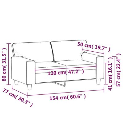 vidaXL Dvosed črn 120 cm umetno usnje