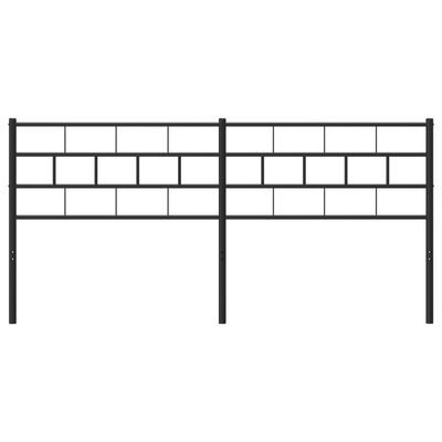 vidaXL Kovinsko posteljno vzglavje črno 180 cm