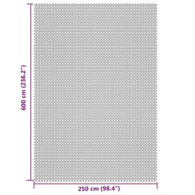 vidaXL Podloga za kampiranje krem 6x2,5 m