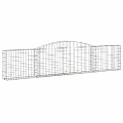 vidaXL Obokane gabion košare 10 kosov 400x30x80/100 cm cinkano železo