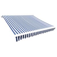 vidaXL Tenda iz platna modra in bela 3x2,5 m (brez okvirja)