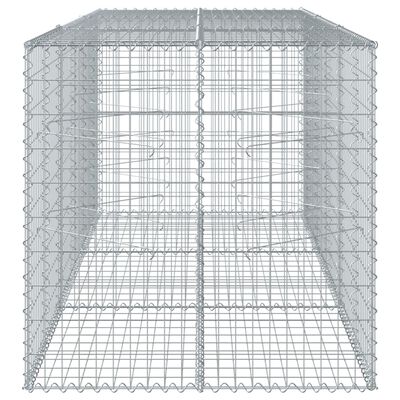 vidaXL Gabionska košara s pokrovom 300x100x100 cm pocinkano železo