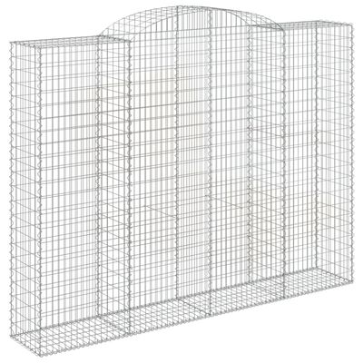 vidaXL Obokane gabion košare 2 kosa 300x50x220/240 cm pocinkano železo