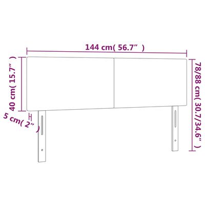 vidaXL Posteljno vzglavje 2 kosa belo 72x5x78/88 cm umetno usnje