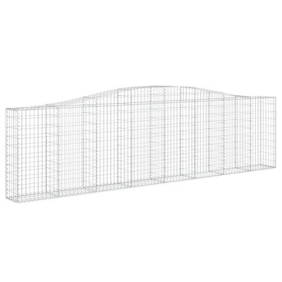 vidaXL Obokane gabion košare 2 kosa 400x30x100/120 cm pocinkano železo