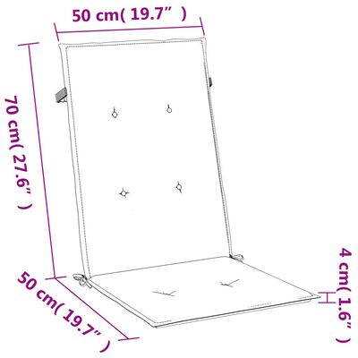 vidaXL Blazina za stol 6 kosov melanž antracit 120x50x4 cm blago