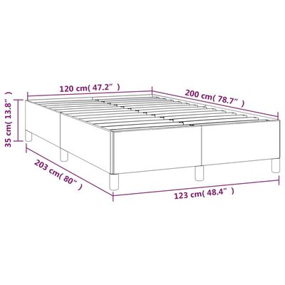 vidaXL Posteljni okvir črn 120x200 cm žamet