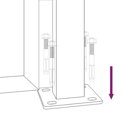 vidaXL Vrtna vrata antracitna 105x105 cm jeklena oblika bambusa