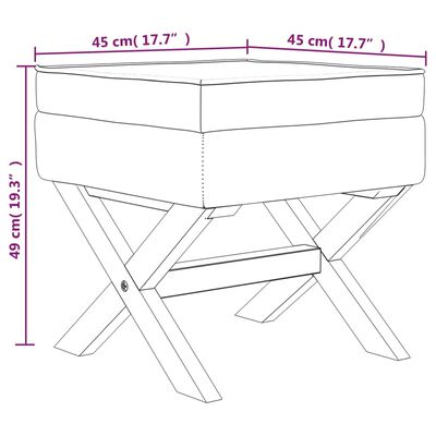 vidaXL Stolček s prostorom za shranjevanje 45x45x49 cm laneno platno
