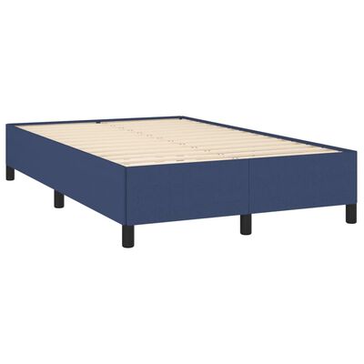 vidaXL Box spring postelja z vzmetnico modra 120x190 cm blago