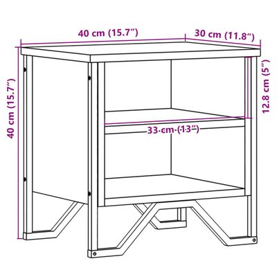 vidaXL Nočne omarice sonoma hrast 2 kosa 40x30x40 cm inženirski les