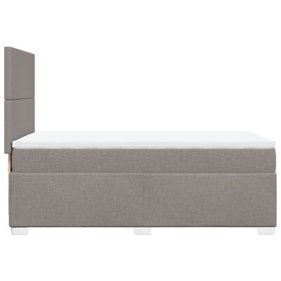 vidaXL Box spring postelja z vzmetnico taupe 100x200 cm blago